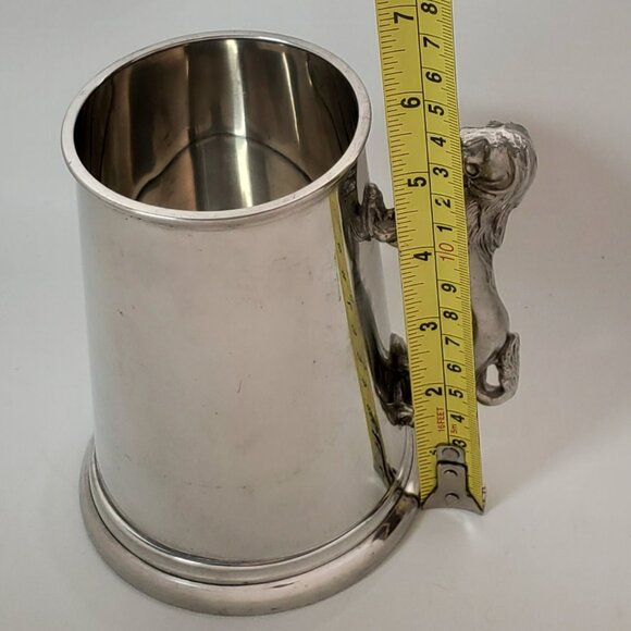 English Pewter Tankard with Lion Handle - Picture 10 of 14